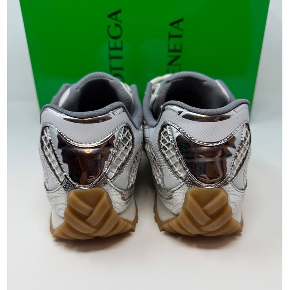 Bottega Veneta Orbit Sneaker White/Silver Size 13 US 46 EU - Picture 5 of 10